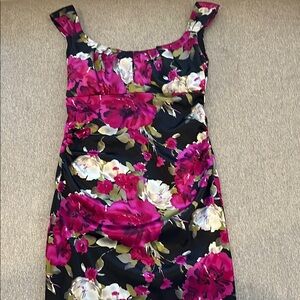 Maggy London Vibrant Floral Print Dress